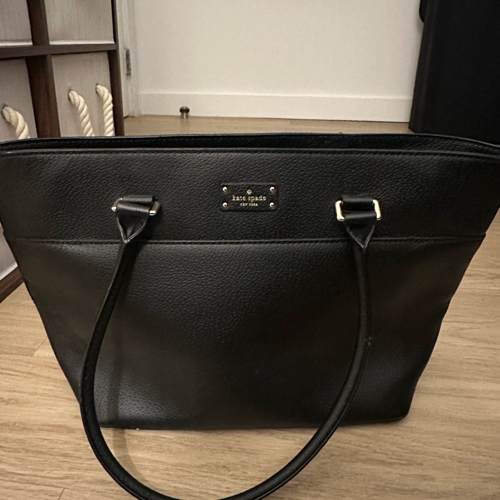 Kate Spade Black Structured Tote Bag